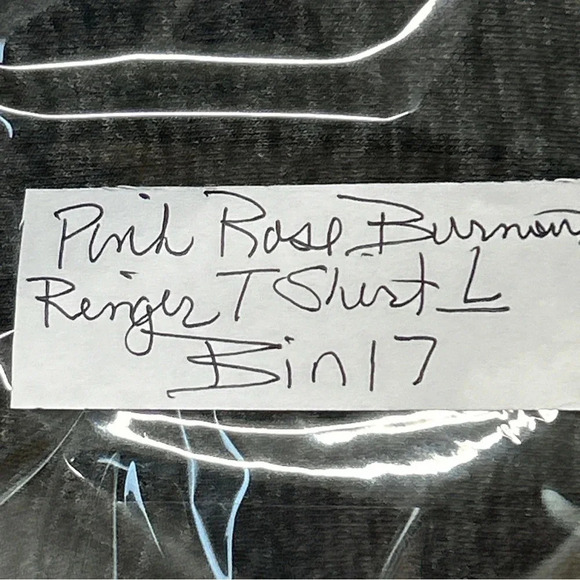 Pink Rose Women’s Large Burnout Ringer T‎ Shirt Grunge Bella Elena Boho Piling - Picture 10 of 10